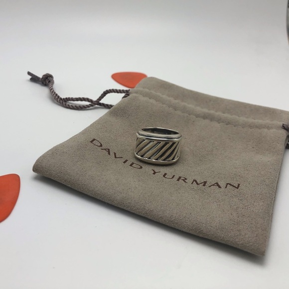 David Yurman Women Silver Cable Cigar Band Ring - Picture 3 of 4
